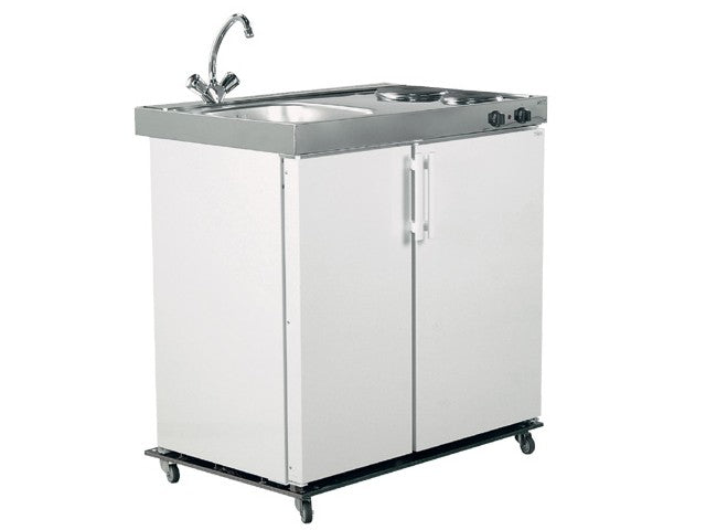 Messeküche inkl. Abwasch mit Durchlauferhitzer